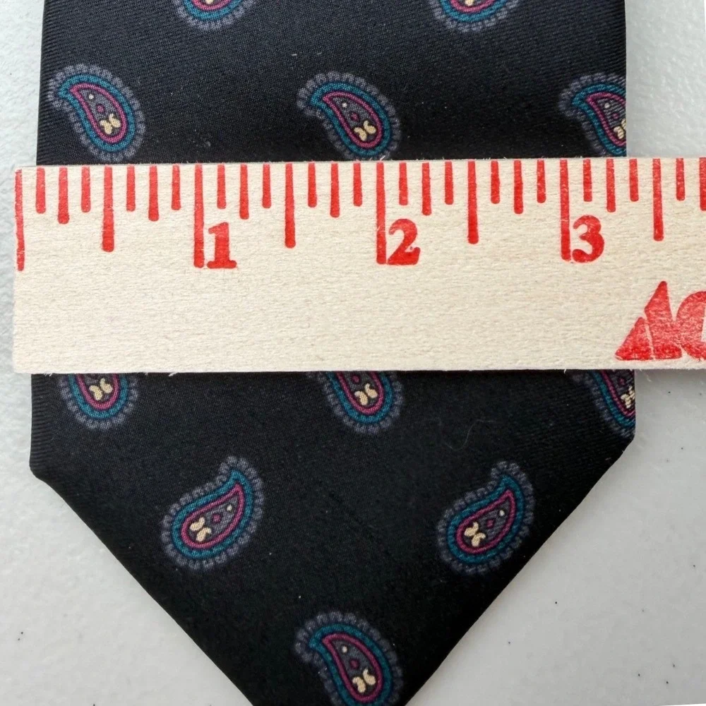 Robert Talbott Carmel Valley‎ Silk Paisley Tie Gray Pink Blue Hand Sewn Italy